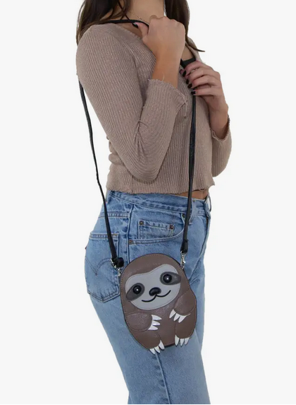 Novelty Sloth Crossbody Bag - HalfMoonMusic
