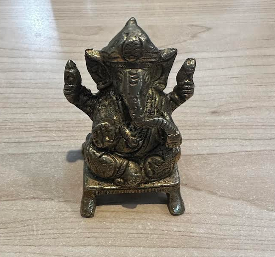 2.5" Brass Ganesh Statue - HalfMoonMusic