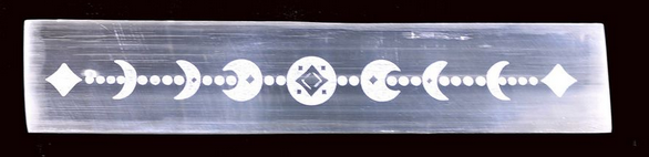 Selenite Celtic Moon Incense Burner - HalfMoonMusic