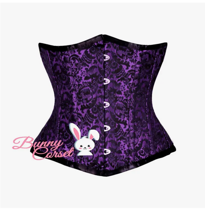 Women's Luna Underbust Purple Corset - HalfMoonMusic