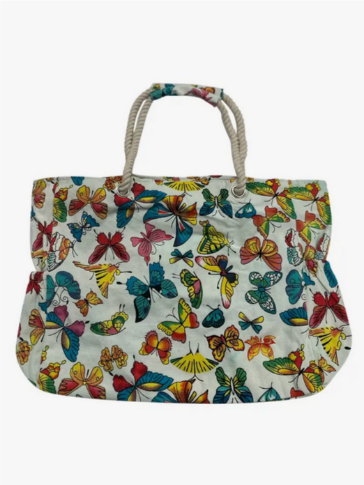 Butterfly Print Beach Bag - HalfMoonMusic
