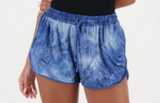 Women's Tie-Dye Drawstring Running Shorts - HalfMoonMusic