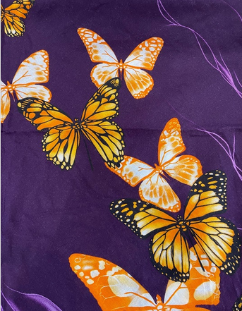 Butterfly Print Rayon Labada Dress - HalfMoonMusic