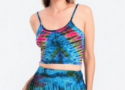Women's Spandex Tie-Dye Tank Top - HalfMoonMusic
