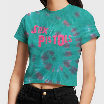 Women's Sex Pistols Tie Dye Crop Top - HalfMoonMusic