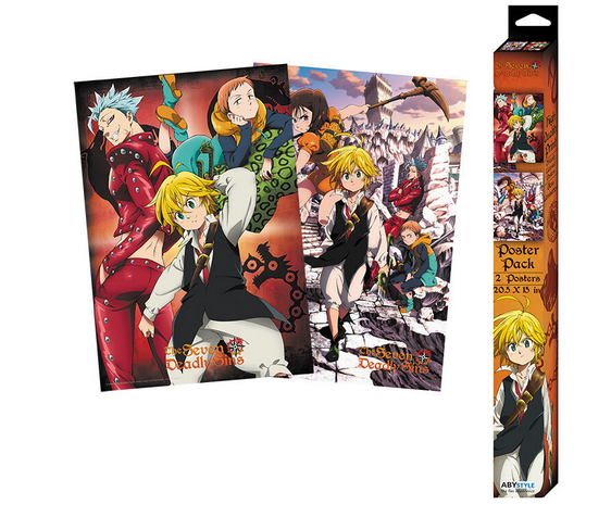 Seven Deadly Sins - Characters & Meliodas - Boxed Poster Set - HalfMoonMusic