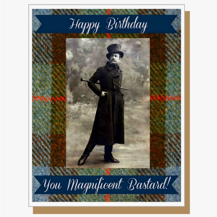 Magnifigant Bastard Greeting Card - HalfMoonMusic