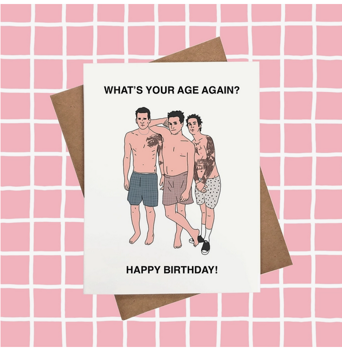 Blink 182 Birthday Card