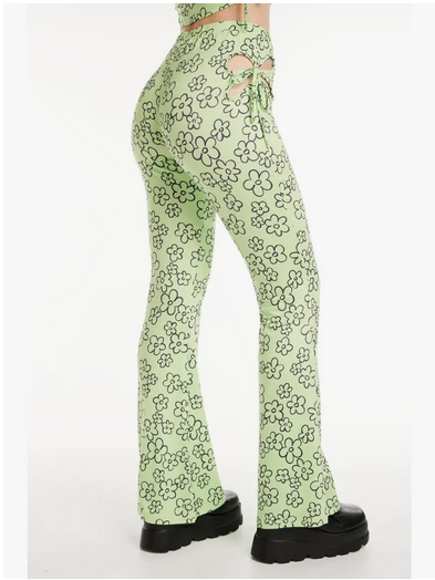 Women's Flower Cutout Pants - HalfMoonMusic