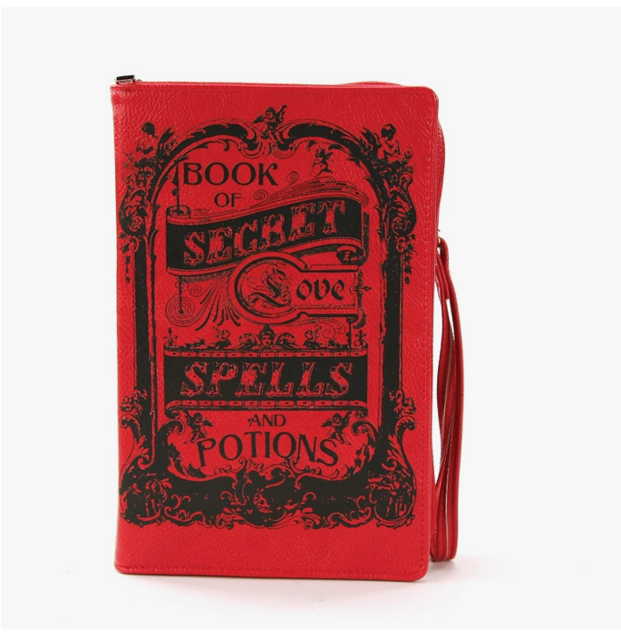 Book of Spells For Love Book Clutch Bag - HalfMoonMusic