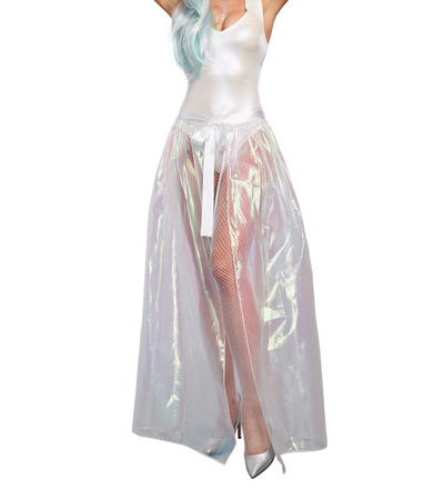 Women's Halloween Costume Accessory - Iridescent Sparkly Maxi Skirt - HalfMoonMusic