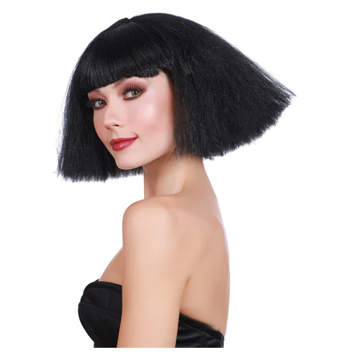 Women's Halloween Costume Accessory - Crimped Bob Wig - HalfMoonMusic