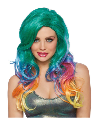 Women's Halloween Costume Accessory - Jewel Tone Wig - HalfMoonMusic