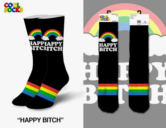 Women's Happy B*tch Socks - HalfMoonMusic