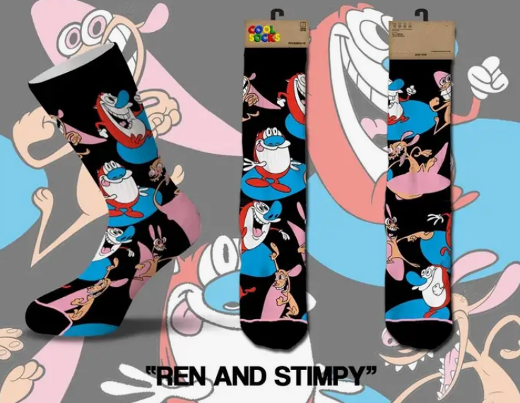 Men's Ren & Stimpy Socks - HalfMoonMusic