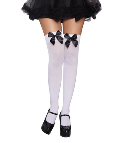 Women's Halloween Costume Accessory - Versatile Bow Stockings - HalfMoonMusic