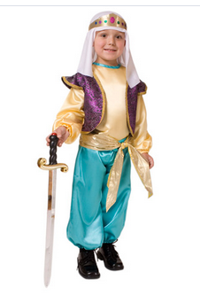 Boy's Halloween Costume - Arabian Sultan - HalfMoonMusic