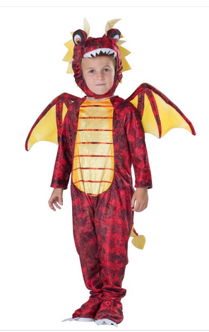 Boy's Halloween Costume - Red Dragon - HalfMoonMusic