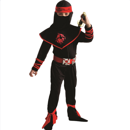 Black Ninja Costume for Kids-CC121