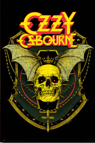 Ozzy Osbourne Skull Wings Poster - HalfMoonMusic