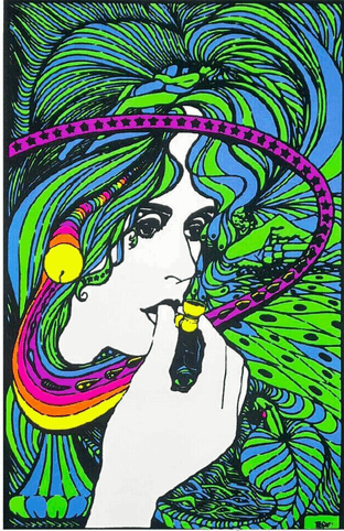 Acid Queen Blacklight Poster - HalfMoonMusic