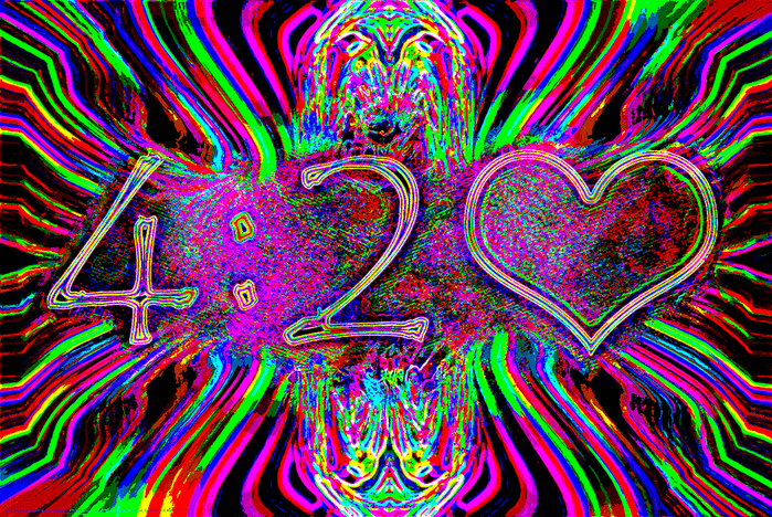 420 Melting Glow Blacklight Poster - HalfMoonMusic