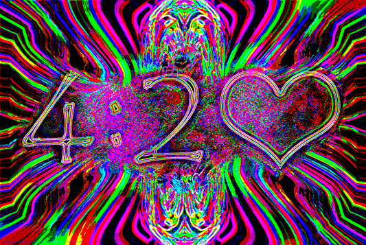 420 Melting Glow Blacklight Poster - HalfMoonMusic