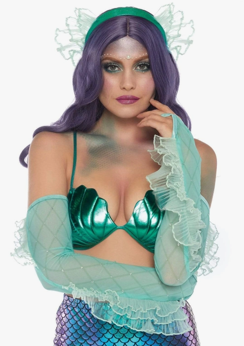 Women's Halloween Costume - Sea Foam Mermaid - HalfMoonMusic