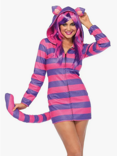 Women's Halloween Costume - Cozy Cheshire Cat - HalfMoonMusic