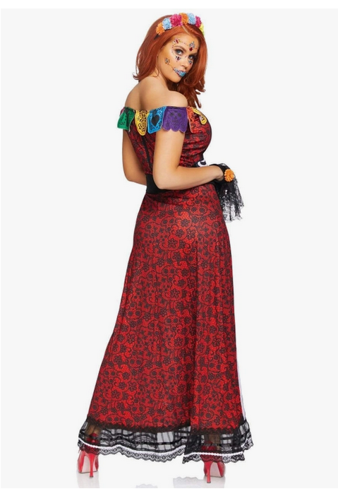 Women's Halloween Costume - Deluxe Day of the Dead Beauty - HalfMoonMusic