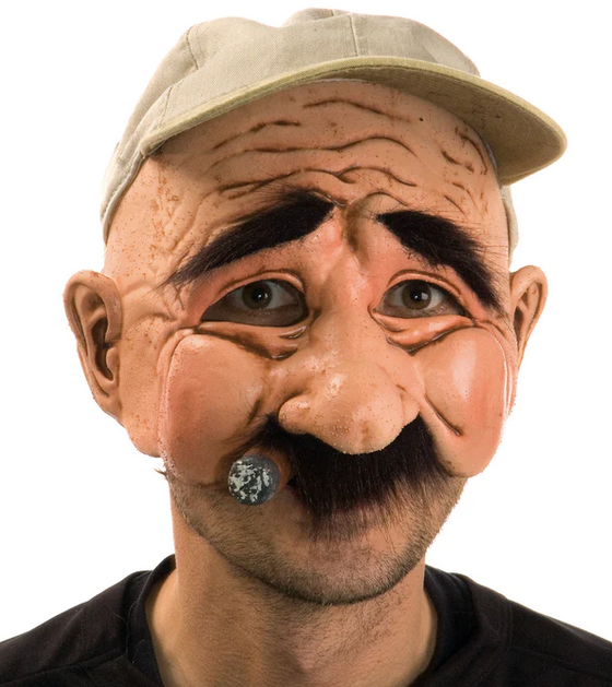 Halloween Mask - Stan the Man Character Half Mask Costume - HalfMoonMusic