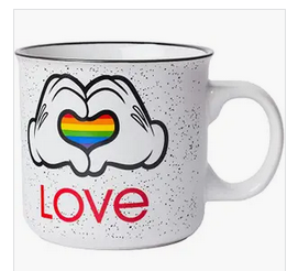 Disney Pride Mickey Hands 20oz Ceramic Camper Mug - HalfMoonMusic