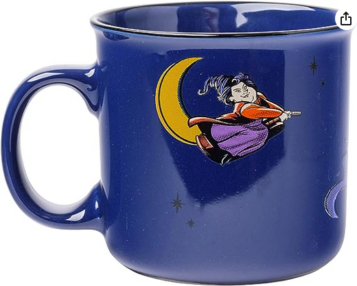 Disney Hocus Pocus 'Tonight We Fly' Broom Squad Ceramic Camper Style Mug - HalfMoonMusic