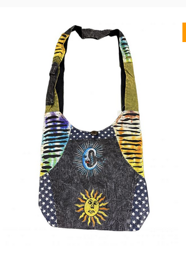 Cotton Sun Moon Face Bag - HalfMoonMusic