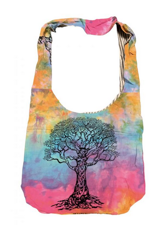 Cotton Both Side print Classic Tree of Life Bag - HalfMoonMusic