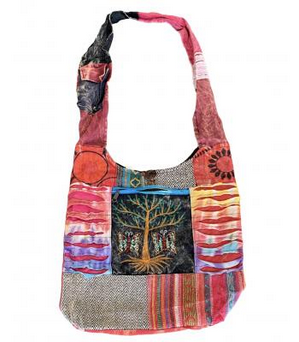 Cotton Razor Patch Tree of Life Butterfly Bag - HalfMoonMusic