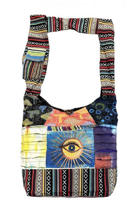 Cotton Patchwork 3rd Eye Sun Bag - HalfMoonMusic