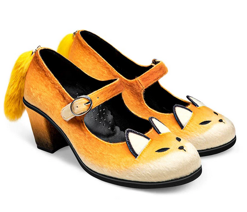 Chocolaticas® Mid Heels Fox Women's Mary Jane Pump - HalfMoonMusic