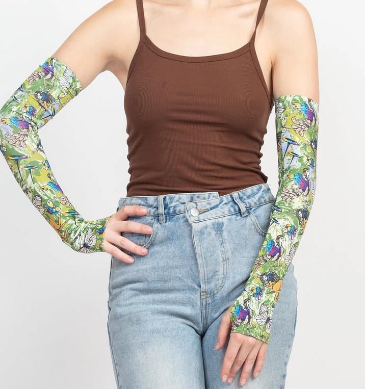 Boho Mythological Creatures Arm Sleeve Warmers - HalfMoonMusic