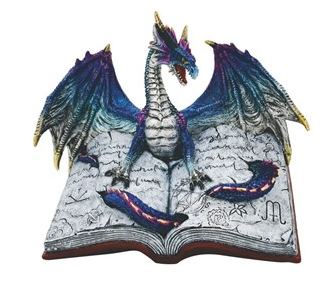 Blue Book of Dragon Statue - HalfMoonMusic
