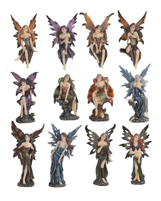 Gothic Miniature Fairy Statue - HalfMoonMusic