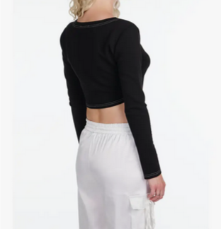 Women's Heart Web Longsleeve Garter Top - HalfMoonMusic