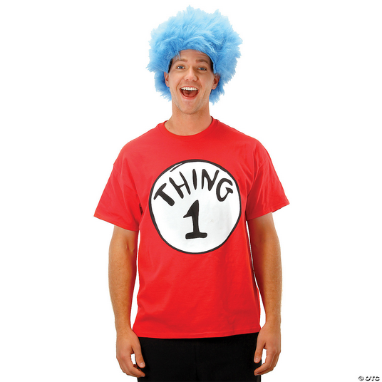 Men's Cat In The Hat Thing 1 Halloween Costume Kit - HalfMoonMusic