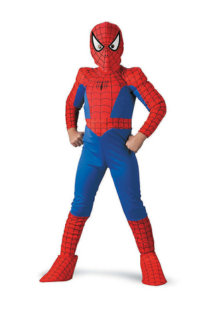 Boy's Spider-Man Deluxe Muscle Chest Halloween Costume - HalfMoonMusic