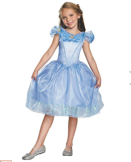 Girl's Cinderella Classic Movie Dress Halloween Costume - HalfMoonMusic