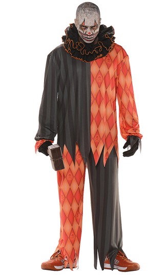 Men's Evil Clown Halloween Costume - HalfMoonMusic