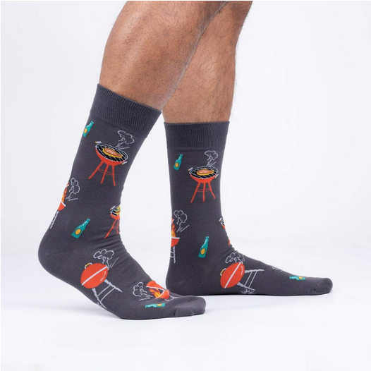 Men's The Steaks are High Crew Socks - HalfMoonMusic