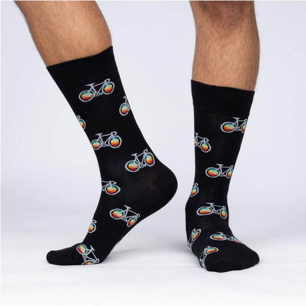 Men's Pedal Power Crew Socks - HalfMoonMusic