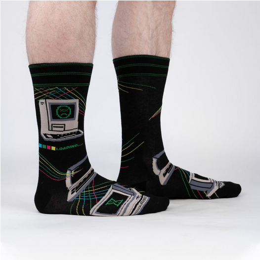 Men's Control Alt Delete Crew Sock - HalfMoonMusic
