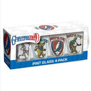 Grateful Dead Classic Retro Designs Pint Glass Set - HalfMoonMusic
